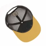 Interior view of custom western 6-panel bison trucker cap