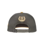 Rear view of custom western bison trucker cap with adjustable snapback