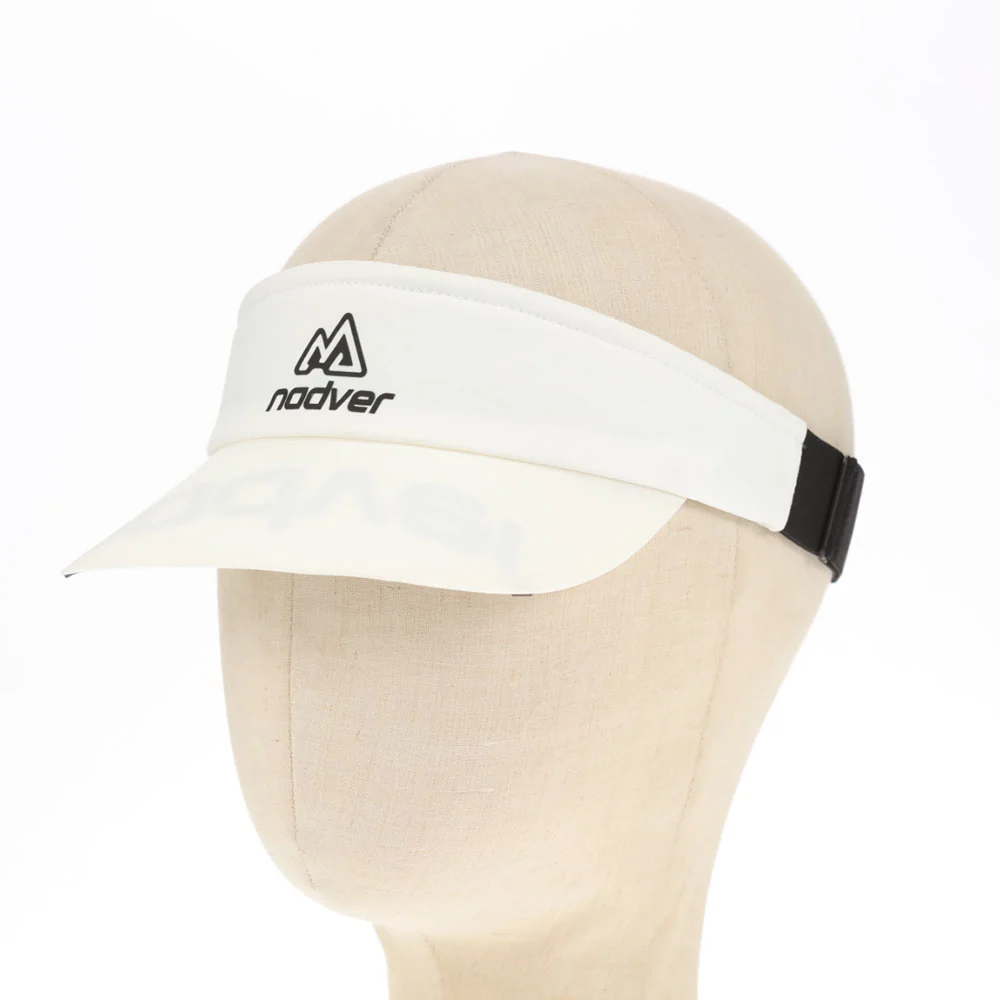 Custom running visor with silicone heat transfer, front angle