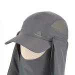 Detachable outdoor cover and curved visor, close front angle