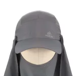 Deep-navy outdoor flap cap, close front view