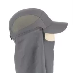 Deep-navy outdoor cap with detachable cover, opposite-side view