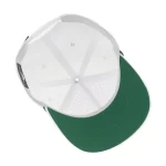P915 golf cap interior with breathable sweatband and green under-visor