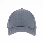 Navy-and-gray six-panel P106 performance cap, front view