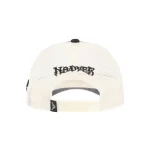 Rear view of western trucker cap with flat embroidery and snapback