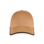 Tan one-piece molded performance cap, front view