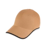 Tan one-piece molded performance cap, alternate front angle