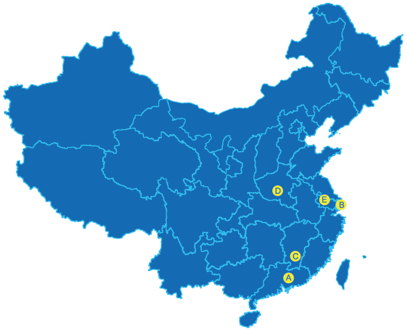 MasterCap locations across China