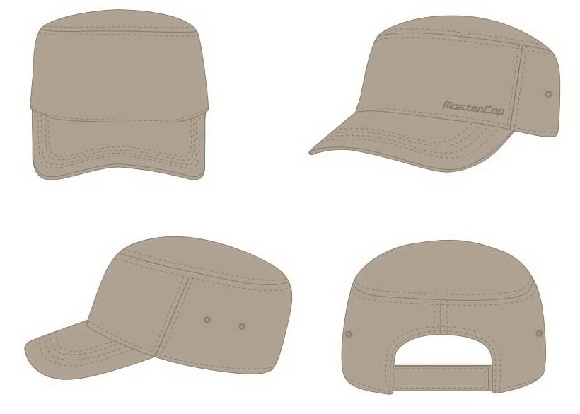 military cap design template preview